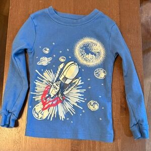 Member’s Mark Space Rocket Ship Pajama Shirt- Size 3T
